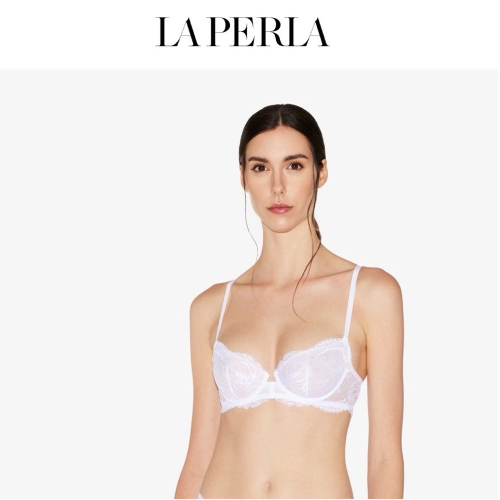 La Perla White Lace Bra – Authentic Italian Luxury Lingerie USA 32B